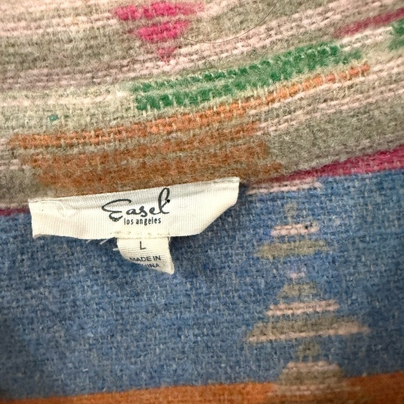 Easel Multicolor Aztec Pattern Sweater - Picture 2 of 3